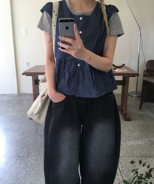 UP START(アップスタート)の「【LAMPOON】スーパールーズバルーンデニムパンツ(デニムパンツ・レディース・ダークブルー/ライトブルー/ブラック・MEDIUM/LARGE/SMALL)」の7枚目の写真