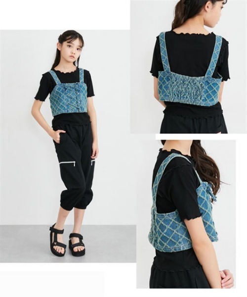 tシャツ デニムビスチェ レディース VIVID LADY（ビビッドレディー）の「デニムビスチェステッチ