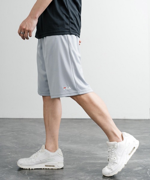 FILA(フィラ)の「FILA フィラ QUICKDRY 吸汗速乾ワンポイントロゴ刺繍メッシュハーフパンツ(その他パンツ・メンズ・ブラック/ライトグレー/ネイビー・M/L/LL)」の8枚目の写真