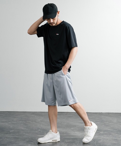 FILA(フィラ)の「FILA フィラ QUICKDRY 吸汗速乾ワンポイントロゴ刺繍メッシュハーフパンツ(その他パンツ・メンズ・ブラック/ライトグレー/ネイビー・M/L/LL)」の10枚目の写真