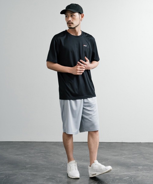 FILA(フィラ)の「FILA フィラ QUICKDRY 吸汗速乾ワンポイントロゴ刺繍メッシュハーフパンツ(その他パンツ・メンズ・ブラック/ライトグレー/ネイビー・M/L/LL)」の11枚目の写真