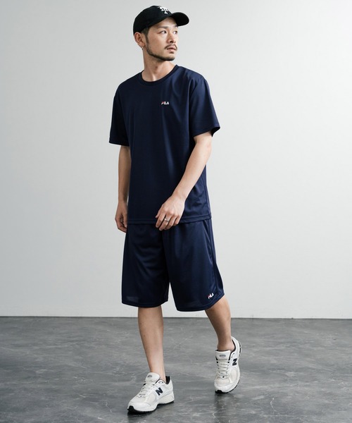 FILA(フィラ)の「FILA フィラ QUICKDRY 吸汗速乾ワンポイントロゴ刺繍メッシュハーフパンツ(その他パンツ・メンズ・ブラック/ライトグレー/ネイビー・M/L/LL)」の14枚目の写真