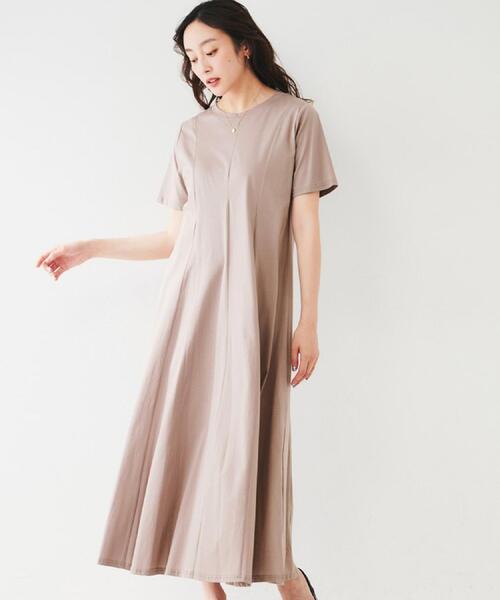 ワンピース tyot....m セール】【WEB限定】バイオシルクタックZIPワンピース≪洗濯機で