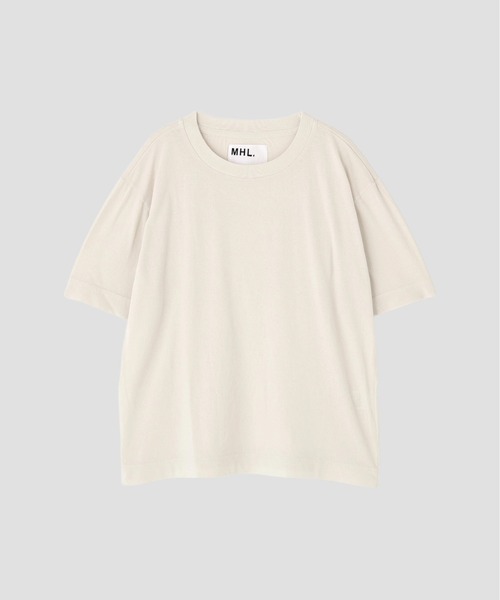 MHL.（エムエイチエル）の「SUPERLIGHT COTTON JERSEY TOP（Tシャツ/カットソー・レディース・ホワイト系その他3/オレンジ系その他3・2）」の4枚目の写真