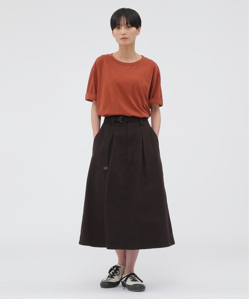 MHL.（エムエイチエル）の「SUPERLIGHT COTTON JERSEY TOP（Tシャツ/カットソー・レディース・ホワイト系その他3/オレンジ系その他3・2）」の9枚目の写真