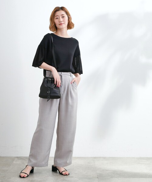 Lee（リー）の「【Lee別注・撥水】巾着ハンドルショルダー（ショルダーバッグ・レディース・モスグリーン/ピンク/ダークグレー/ブラック・00）」の11枚目の写真
