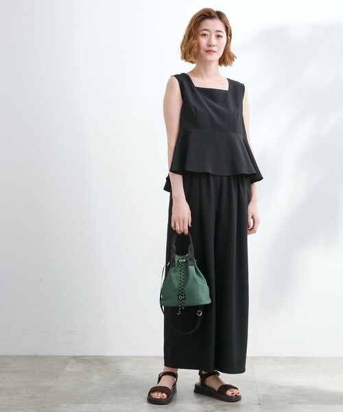 Lee（リー）の「【Lee別注・撥水】巾着ハンドルショルダー（ショルダーバッグ・レディース・モスグリーン/ピンク/ダークグレー/ブラック・00）」の13枚目の写真