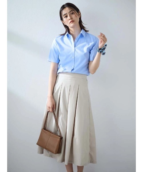 Perfect Suit FActory(パーフェクトスーツファクトリー)の「タックフレア ロングスカート ベージュ/ネイビー(スカート・レディース・ベージュ/ネイビー・M/L/S)」の7枚目の写真