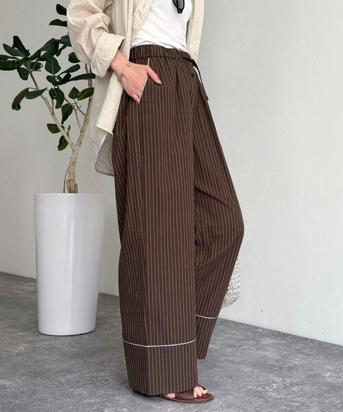 fredy emue（フレディエミュ）の「ストライプパジャマパンツ（その他パンツ・レディース・ブラウン系その他/ブルー系その他・38）」の21枚目の写真