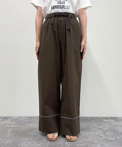 fredy emue（フレディエミュ）の「ストライプパジャマパンツ（その他パンツ・レディース・ブラウン系その他/ブルー系その他・38）」の19枚目の写真