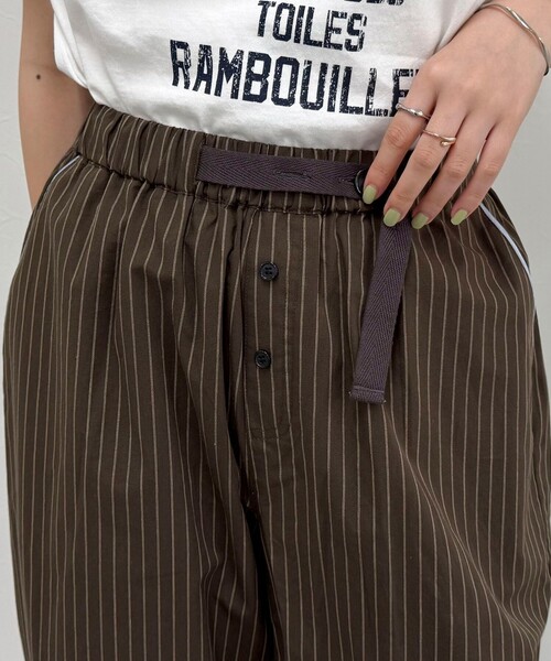 fredy emue（フレディエミュ）の「ストライプパジャマパンツ（その他パンツ・レディース・ブラウン系その他/ブルー系その他・38）」の15枚目の写真