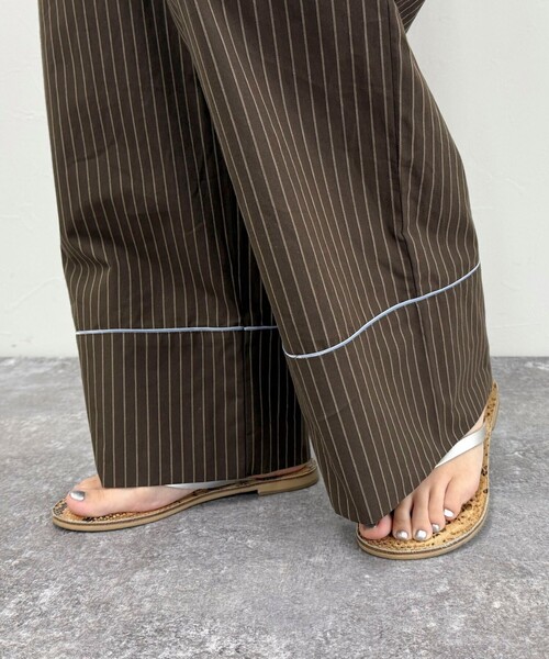fredy emue（フレディエミュ）の「ストライプパジャマパンツ（その他パンツ・レディース・ブラウン系その他/ブルー系その他・38）」の13枚目の写真