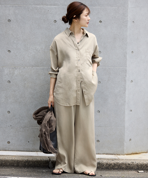 セットアップ対応可》製品染めイージーパンツ(その他パンツ)|SLOBE セットアップ対応可》製品染めイージーパンツ(その他パンツ)|SLOBE