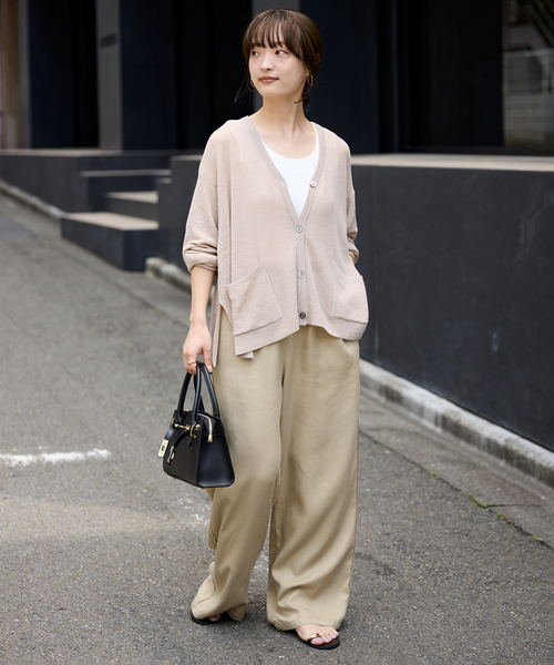 SLOBE IENA(スローブイエナ)の「《セットアップ対応可》製品染めイージーパンツ(その他パンツ・レディース・グレー/カーキ/ベージュ・36/38)」の4枚目の写真