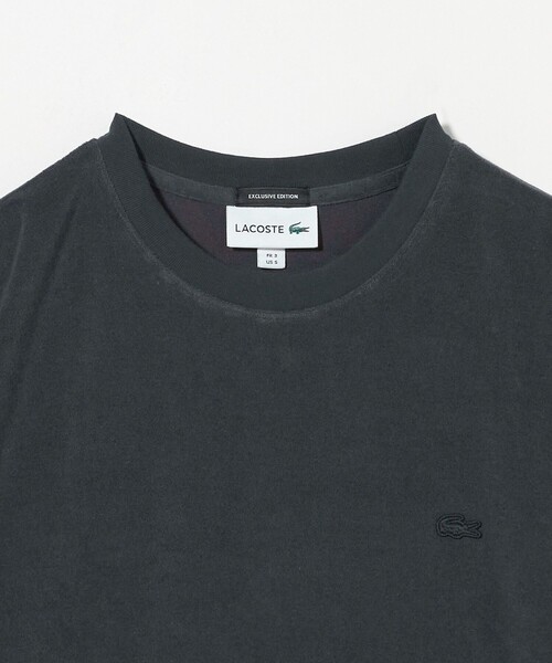 LACOSTE for BEAUTY&YOUTH 1トーンTシャツ ダークグレー LACOSTE for BEAUTY&YOUTH＞ 1トーン パイル Tシャツ（Tシャツ