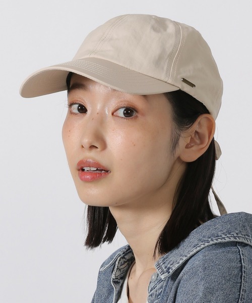 LAKOLE（ラコレ）の「ナイロンリボンキャップ / 492123（キャップ・レディース・ブラック/オフホワイト・FREE）」の2枚目の写真