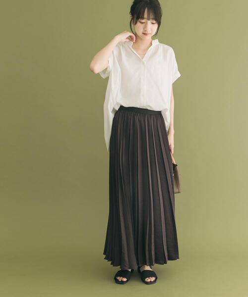 ITEMS URBANRESEARCH（アイテムズ アーバンリサーチ）の「フリルスキッパーブラウス（シャツ/ブラウス・レディース・ブラック/ホワイト/ライトベージュ・FREE）」の20枚目の写真