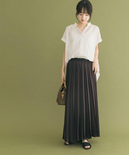 ITEMS URBANRESEARCH（アイテムズ アーバンリサーチ）の「フリルスキッパーブラウス（シャツ/ブラウス・レディース・ブラック/ホワイト/ライトベージュ・FREE）」の21枚目の写真