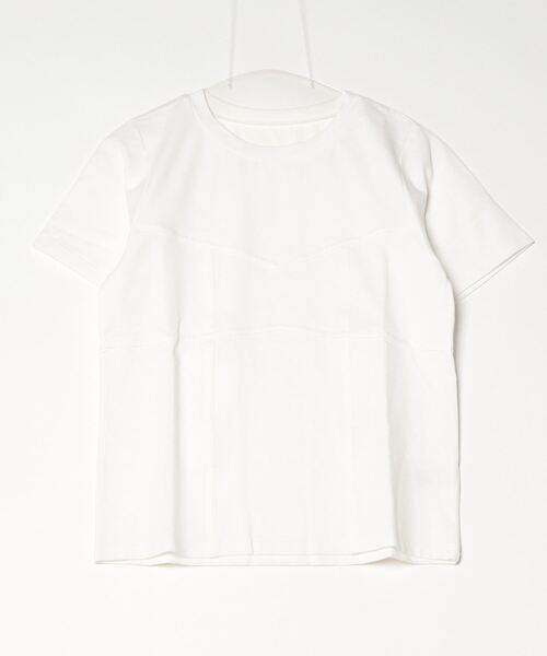 DIP IN CHOCOLATE(ディップインチョコレート)の「ビスチェ風デザインTシャツ【DIP IN CHOCOLATE】(Tシャツ/カットソー・レディース・ブラック/オフホワイト/チャコールグレー/ブラウン・F)」の5枚目の写真