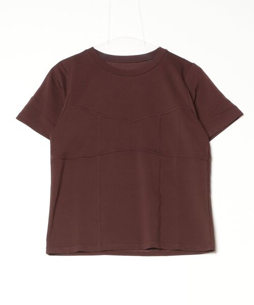 DIP IN CHOCOLATE(ディップインチョコレート)の「ビスチェ風デザインTシャツ【DIP IN CHOCOLATE】(Tシャツ/カットソー・レディース・ブラック/オフホワイト/チャコールグレー/ブラウン・F)」の8枚目の写真