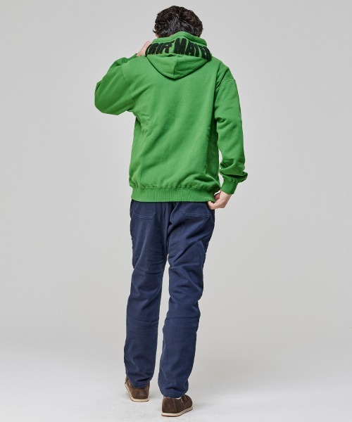 KRIFF MAYER(クリフメイヤー)の「サガラ刺繍裏起毛パーカー(フードロゴ)(スウェット・メンズ・パープル/チャコール/カラフル/グリーン/レッド/ブラウン/グレー/ナチュラル・MEDIUM/X-LARGE/LARGE)」の18枚目の写真