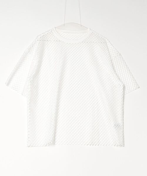 DIP IN CHOCOLATE（ディップインチョコレート）の「メッシュプルオーバー【DIP IN CHOCOLATE】（Tシャツ/カットソー・レディース・ホワイト/ライトグレー/ブラック/ワイン・F）」の9枚目の写真