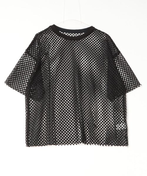 DIP IN CHOCOLATE（ディップインチョコレート）の「メッシュプルオーバー【DIP IN CHOCOLATE】（Tシャツ/カットソー・レディース・ホワイト/ライトグレー/ブラック/ワイン・F）」の8枚目の写真