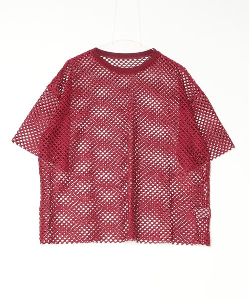DIP IN CHOCOLATE（ディップインチョコレート）の「メッシュプルオーバー【DIP IN CHOCOLATE】（Tシャツ/カットソー・レディース・ホワイト/ライトグレー/ブラック/ワイン・F）」の6枚目の写真
