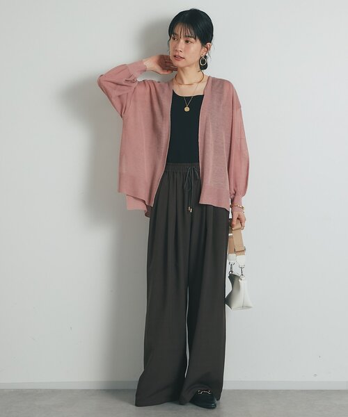 un dix cors(アンディコール)の「《楽な履き心地》タンブラブッチャーパンツ(スラックス・レディース・カーキ/ダークブラウン/ライトグレー・FREE)」の12枚目の写真