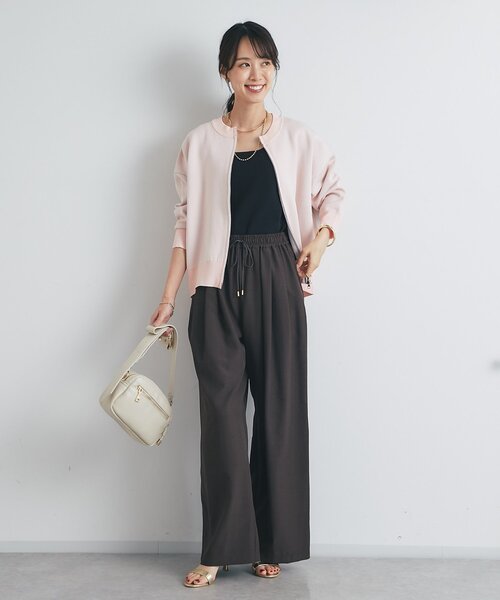 un dix cors(アンディコール)の「《楽な履き心地》タンブラブッチャーパンツ(スラックス・レディース・カーキ/ダークブラウン/ライトグレー・FREE)」の14枚目の写真