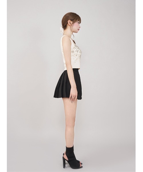 新品・未開封♡Darich♡ジュエリーリブノースリトップス　SAX ダーリッチ Darich ジュエリーリブノースリトップス （グレー