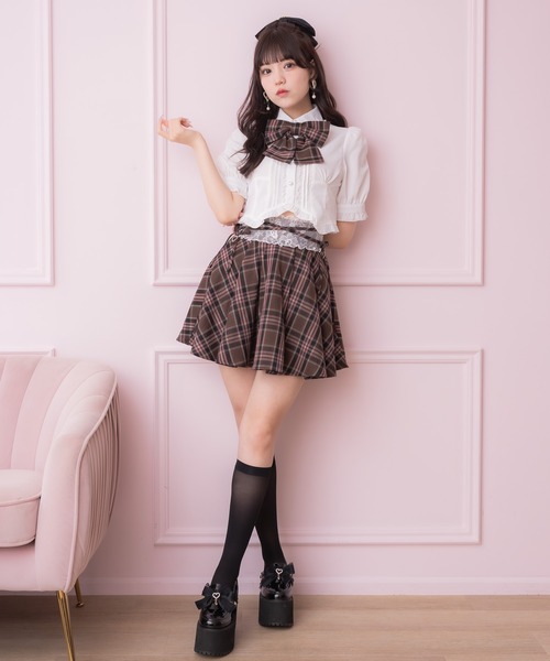 ROJITA（ロジータ）の「【セットアップ対応】シャーリングショルダーフリルヘムブラウス（シャツ/ブラウス・レディース・ブルー/ブラウン/ピンク・FREE）」の21枚目の写真