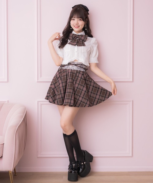 ROJITA（ロジータ）の「【セットアップ対応】シャーリングショルダーフリルヘムブラウス（シャツ/ブラウス・レディース・ブルー/ブラウン/ピンク・FREE）」の19枚目の写真