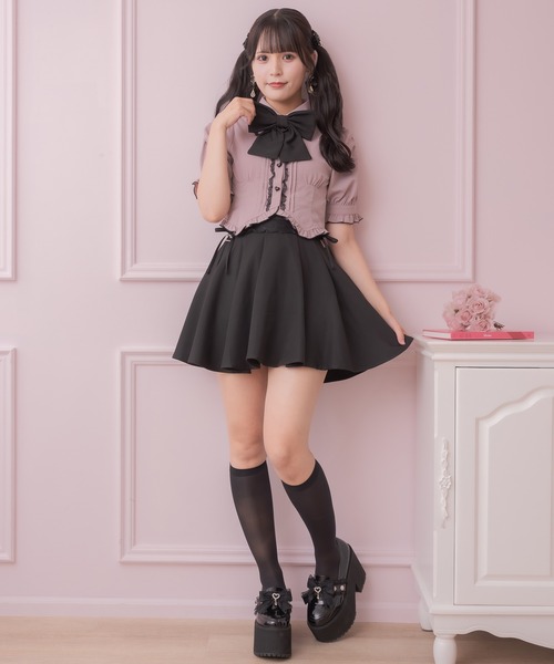 ROJITA（ロジータ）の「【セットアップ対応】シャーリングショルダーフリルヘムブラウス（シャツ/ブラウス・レディース・ブルー/ブラウン/ピンク・FREE）」の17枚目の写真