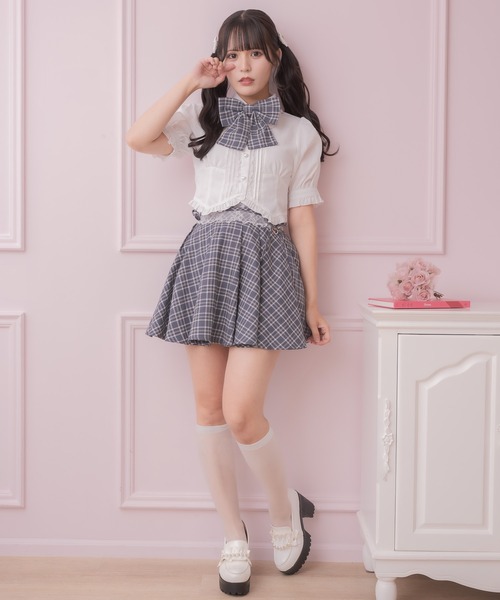 ROJITA（ロジータ）の「【セットアップ対応】シャーリングショルダーフリルヘムブラウス（シャツ/ブラウス・レディース・ブルー/ブラウン/ピンク・FREE）」の15枚目の写真