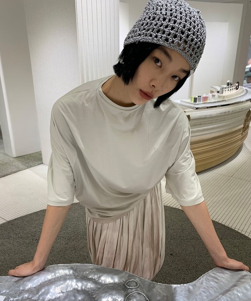LONSLAN(ロンスラン)の「【LONSLAN】 コクーンプリーツスカート LONW25a005(スカート・レディース・アイボリー/ブラック・S/M)」の16枚目の写真