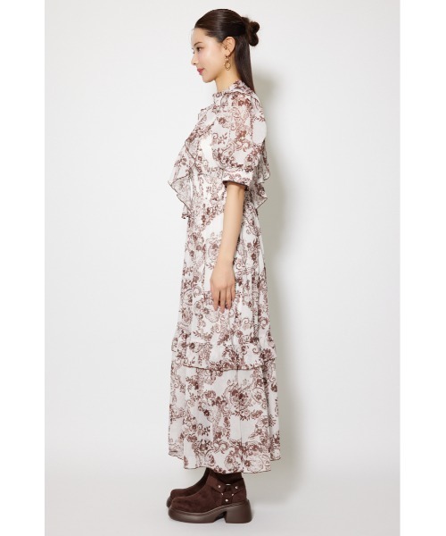 rienda(リエンダ)の「フロントロングフリルマルチパターンワンピース 秋服(ワンピース・レディース・ホワイト系その他/ブルー系その他/ブラック・FREE)」の10枚目の写真