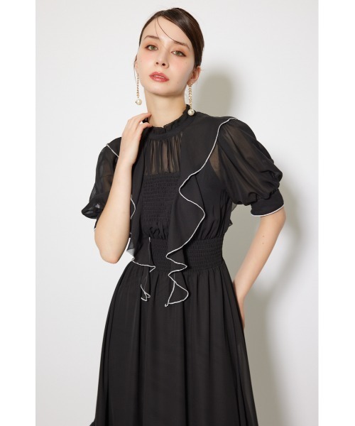 rienda(リエンダ)の「フロントロングフリルマルチパターンワンピース 秋服(ワンピース・レディース・ホワイト系その他/ブルー系その他/ブラック・FREE)」の21枚目の写真