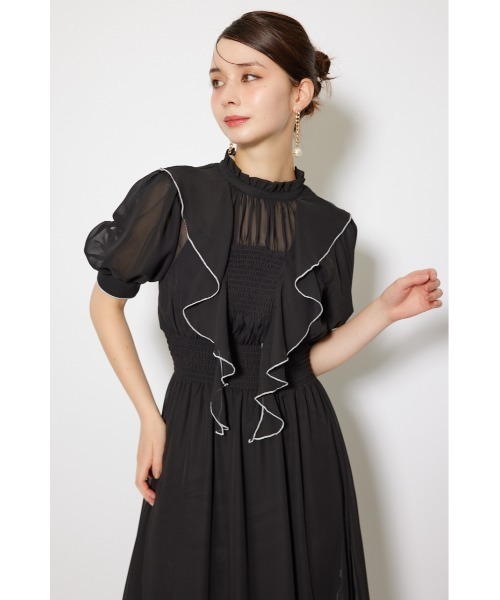 rienda(リエンダ)の「フロントロングフリルマルチパターンワンピース 秋服(ワンピース・レディース・ホワイト系その他/ブルー系その他/ブラック・FREE)」の22枚目の写真
