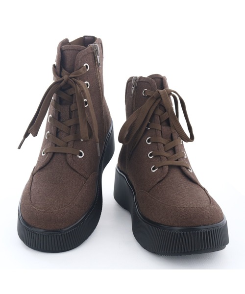 あしながおじさん(アシナガオジサン)の「撥水│ハイカットスニーカー 1310281(スニーカー・レディース・モカ/ブラック・22.5cm/23cm/23.5cm/24cm/24.5cm)」の4枚目の写真