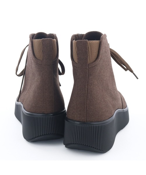 あしながおじさん(アシナガオジサン)の「撥水│ハイカットスニーカー 1310281(スニーカー・レディース・モカ/ブラック・22.5cm/23cm/23.5cm/24cm/24.5cm)」の5枚目の写真