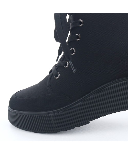 あしながおじさん(アシナガオジサン)の「撥水│ハイカットスニーカー 1310281(スニーカー・レディース・モカ/ブラック・22.5cm/23cm/23.5cm/24cm/24.5cm)」の9枚目の写真