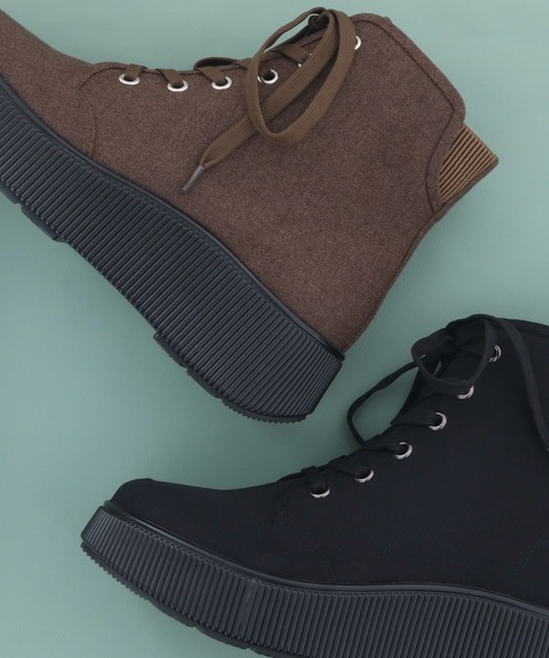 あしながおじさん(アシナガオジサン)の「撥水│ハイカットスニーカー 1310281(スニーカー・レディース・モカ/ブラック・22.5cm/23cm/23.5cm/24cm/24.5cm)」の18枚目の写真