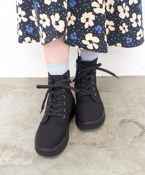 あしながおじさん(アシナガオジサン)の「撥水│ハイカットスニーカー 1310281(スニーカー・レディース・モカ/ブラック・22.5cm/23cm/23.5cm/24cm/24.5cm)」の12枚目の写真