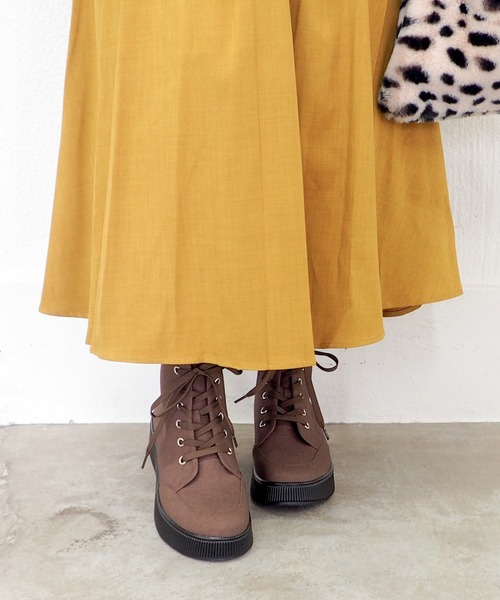 あしながおじさん(アシナガオジサン)の「撥水│ハイカットスニーカー 1310281(スニーカー・レディース・モカ/ブラック・22.5cm/23cm/23.5cm/24cm/24.5cm)」の15枚目の写真