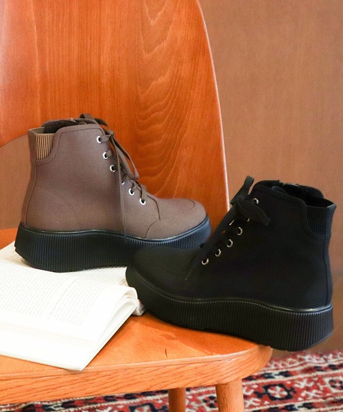 あしながおじさん(アシナガオジサン)の「撥水│ハイカットスニーカー 1310281(スニーカー・レディース・モカ/ブラック・22.5cm/23cm/23.5cm/24cm/24.5cm)」の22枚目の写真