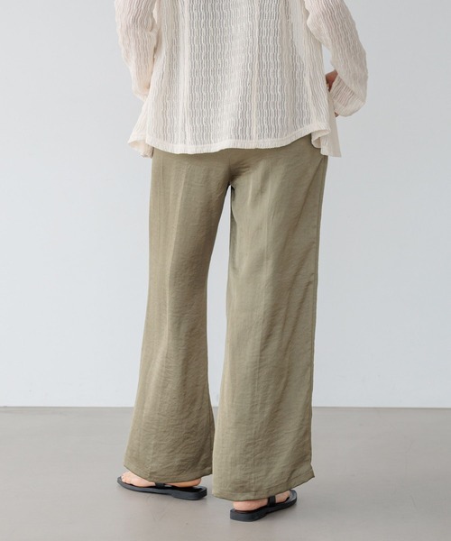 BAYFLOW（ベイフロー）の「ウエストシャーリングサテンパンツ（その他パンツ・レディース・ブラウン/ブラック/カーキ・FREE/X-SMALL）」の13枚目の写真