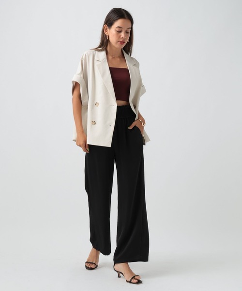 BAYFLOW（ベイフロー）の「ウエストシャーリングサテンパンツ（その他パンツ・レディース・ブラウン/ブラック/カーキ・FREE/X-SMALL）」の18枚目の写真