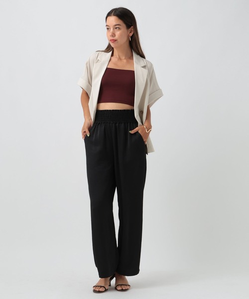 BAYFLOW（ベイフロー）の「ウエストシャーリングサテンパンツ（その他パンツ・レディース・ブラウン/ブラック/カーキ・FREE/X-SMALL）」の19枚目の写真