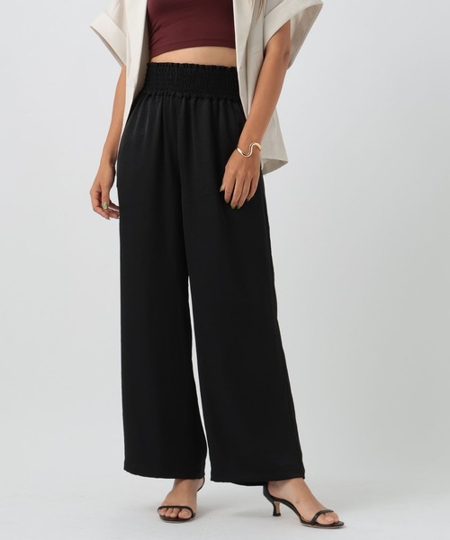 BAYFLOW（ベイフロー）の「ウエストシャーリングサテンパンツ（その他パンツ・レディース・ブラウン/ブラック/カーキ・FREE/X-SMALL）」の20枚目の写真